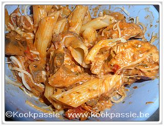 kookpassie.be - Pasta met champignons en kip (Jeroen Meus)