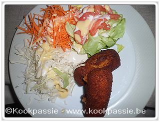 kookpassie.be - Rauwe groenten met garnalenkroketten (Lidl vers)