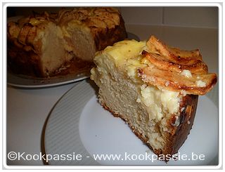 kookpassie.be - Appelcake met banketbakkersroom