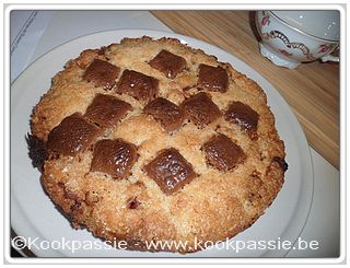 kookpassie.be - Le blondie - un cookie-gâteau aux pépites de chocolat