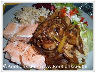 kookpassie.be - Zalm met wokgroenten Lidl, sojasaus, gember, vissaus, look