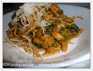 kookpassie.be - Pompoen - Pasta met pompoen saus