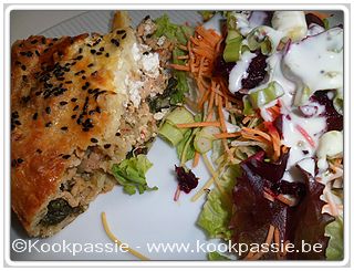 kookpassie.be - Quiche - Borek, spinazie, kippengehakt en feta