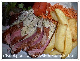 kookpassie.be - Filet pur, frietjes en dragonsaus