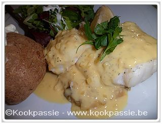 kookpassie.be - Oostakker - Colmar - Kabeljauwhaasje op bedje van prei met curry & botersaus