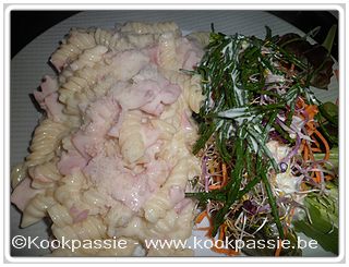 kookpassie.be - Macaroni - Macaroni met kaas en hesp