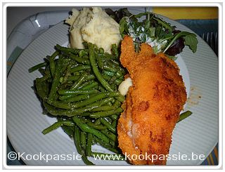 kookpassie.be - Kiporloff (Vriezer Aldi) met sperzieboontjes, erwtjes met lookpoeder en puree