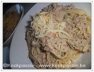kookpassie.be - Spaghetti - Tuna Carbonara Pasta