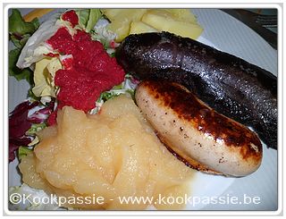 kookpassie.be - Gebakken zwarte en witte (met Eend van Achan Ronq) met appelmoes en aardappel