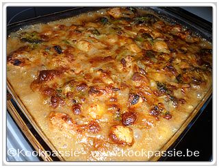 kookpassie.be - Kip - Broccoli-ovenschotel met kip, champignons, paprika en krieltjes