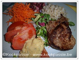 kookpassie.be - Rumsteak met rauwe groentjes