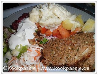 kookpassie.be - Fricandon met bloemkool in kaassaus en gekookte aardappelen (2 dagen)