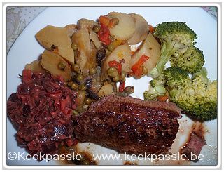 kookpassie.be - Lamsvlees (ISPC) met brocoli, rode bietjes en uit vriezer aardappel-groenten (17/04/21)