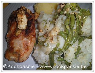kookpassie.be - Kip in de oven met bloemkool en sperziebonen