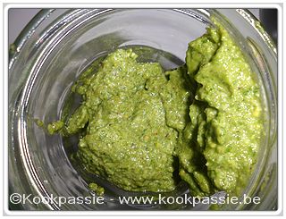 kookpassie.be - Pesto - Rucolapesto met pistachenoten - Pesto de roquette à la pistache (441/1411) 1/2