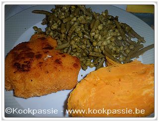 kookpassie.be - Kippeorlof met prinseboontjes, erwtjes en zoete aardappel