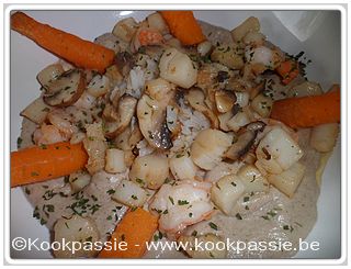 kookpassie.be - Sint-Jacbosschelpen - Coquilles Saint-Jacques à la crème aux cèpes