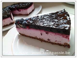 kookpassie.be -  Creamy quark taart met blauwe bessen