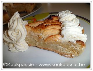 kookpassie.be - Appel-amandeltaart met Calvadosroom