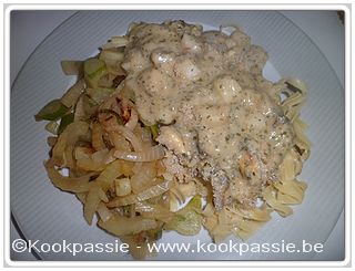 kookpassie.be - Venkel met tagliatelli en mantelschepjes, mossels in visfond, room en peterselie