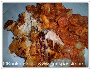 kookpassie.be - Zalm - Fantastic fish tikka curry, With potatoes, tomatoes, cauli & lentils