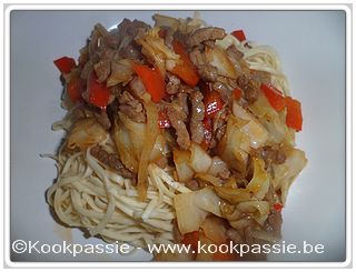 kookpassie.be - Varken - Varkensfilet met chinese kool en eiermie