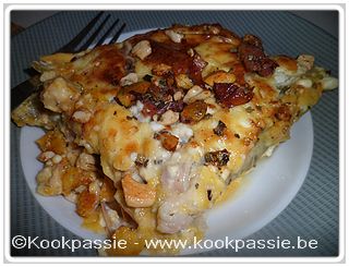 kookpassie.be - Pompoen - Pompoenlasagne met cottage cheese en salie
