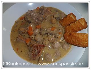 kookpassie.be - Kalfsvlees - Blanquette de veau - Kalfsragout