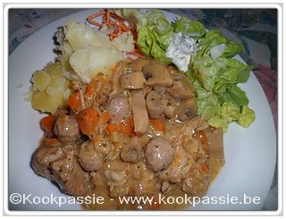 kookpassie.be - Kalfsvlees - Blanquette de veau - Kalfsragout