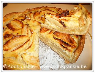 kookpassie.be - Tarte aux pommes à la crème