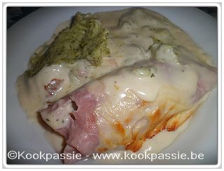 kookpassie.be - Witloof, hesp, bechamelsaus en puree met broccoli