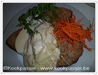 kookpassie.be - Fricandon met puree van aardappelen en bloemkool met kaasbechamel (3 dagen)