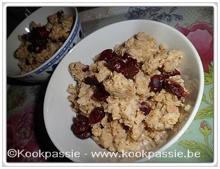 kookpassie.be - Havermout - Porridge aux cranberries