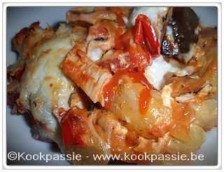kookpassie.be - Gnocchi met aubergine tomatensaus en kip (2 dagen)
