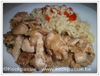 kookpassie.be - Kip - Parmesan chicken with mushroom wine sauce