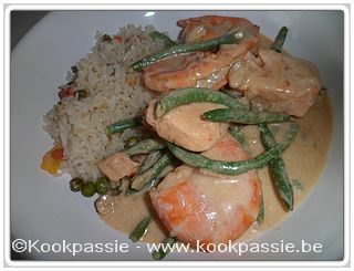 kookpassie.be - Scampi - Fried prawns with red curry paste (Chu Chee Kung)