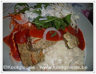 kookpassie.be - Kip - Turkey loaf with courgettes & tomato